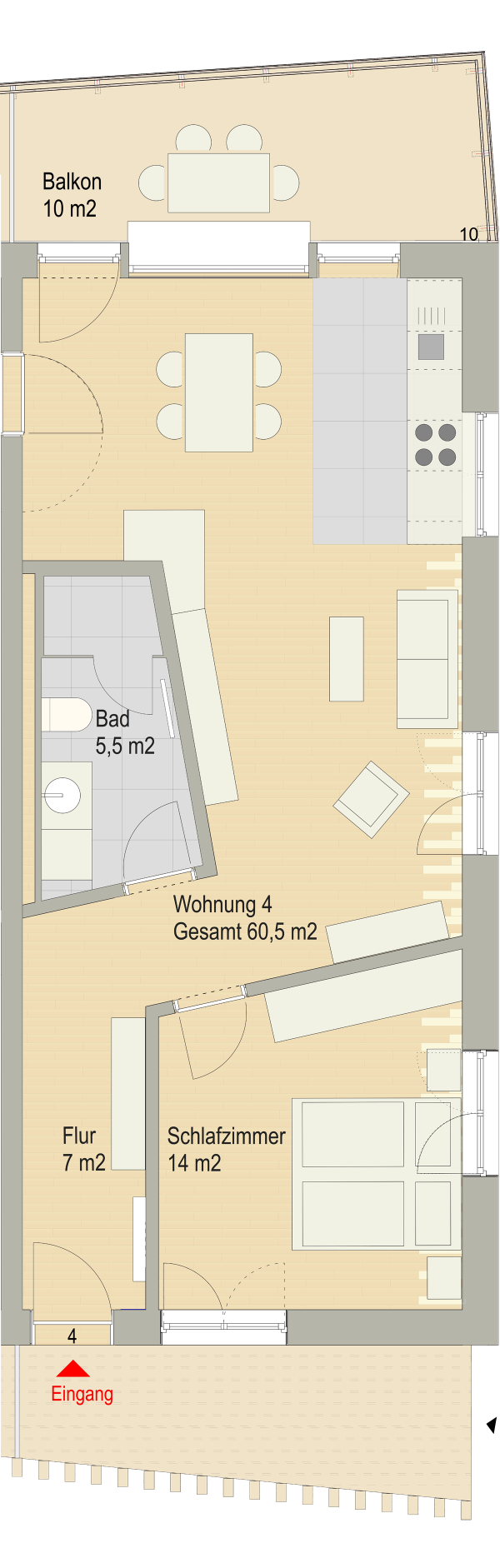 Grundriss Ferienwohnung 4