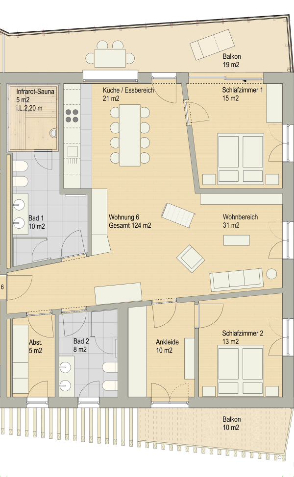 Grundriss Ferienwohnung 6
