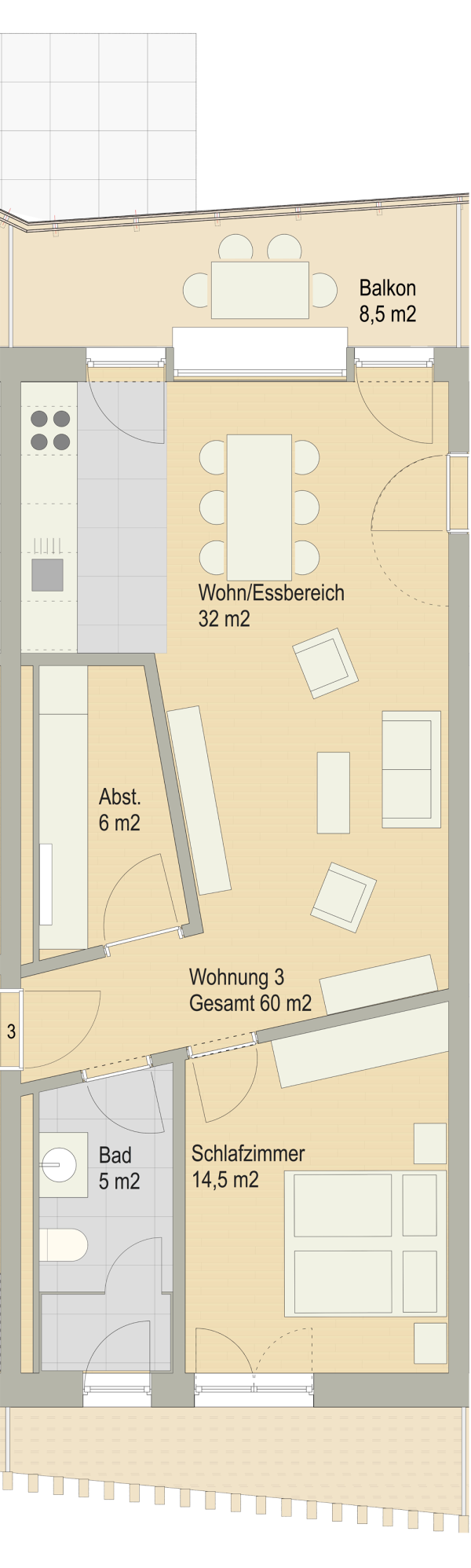 Grundriss Ferienwohnung 3